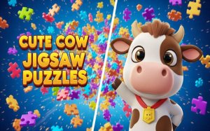 Cute Cow Jigsaw Puzzle Game