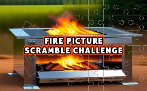 Fire Picture Scramble Challenge - Classic Tile Puzzle Game