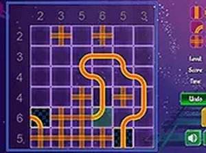 Neon Tracks Puzzle Game - Ludoryx free online game